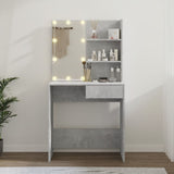 Toeletta con LED Grigio Cemento 74,5x40x141 cm