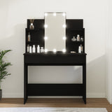 Toeletta con LED Nero 96x40x142 cm