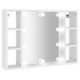 Mobile a Specchio con LED Bianco 76x15x55 cm