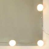 Mobile a Specchio con LED Grigio Cemento 76x15x55 cm