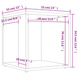 Tavolino Grigio Cemento 33x33x34,5 cm in Truciolato