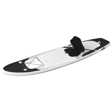 Set Tavola da SUP Gonfiabile Nero 360x81x10 cm