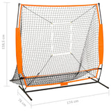 Rete da Allenamento Multisport Baseball Nera 174x76x158,5 cm