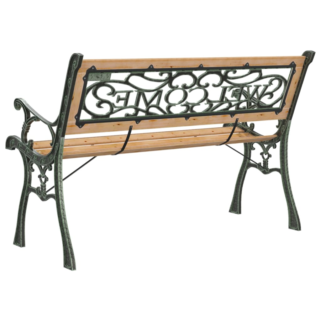 Panchina da Giardino 122 cm in Legno Massello di Abete