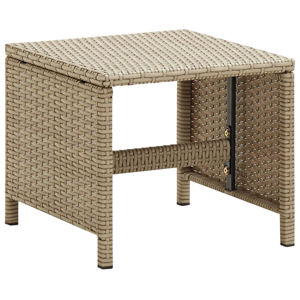 Sgabelli da Giardino 4 pz con Cuscini in Polyrattan Beige