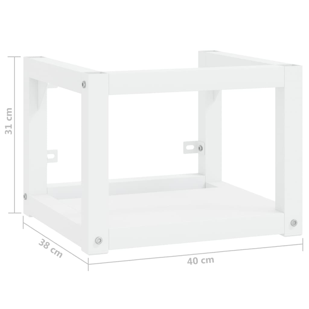 Struttura per Lavabo a Parete Bianca 40x38x31 cm in Ferro