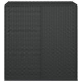 Contenitore Cuscini da Giardino Rattan PE 100x49x103,5 cm Nero