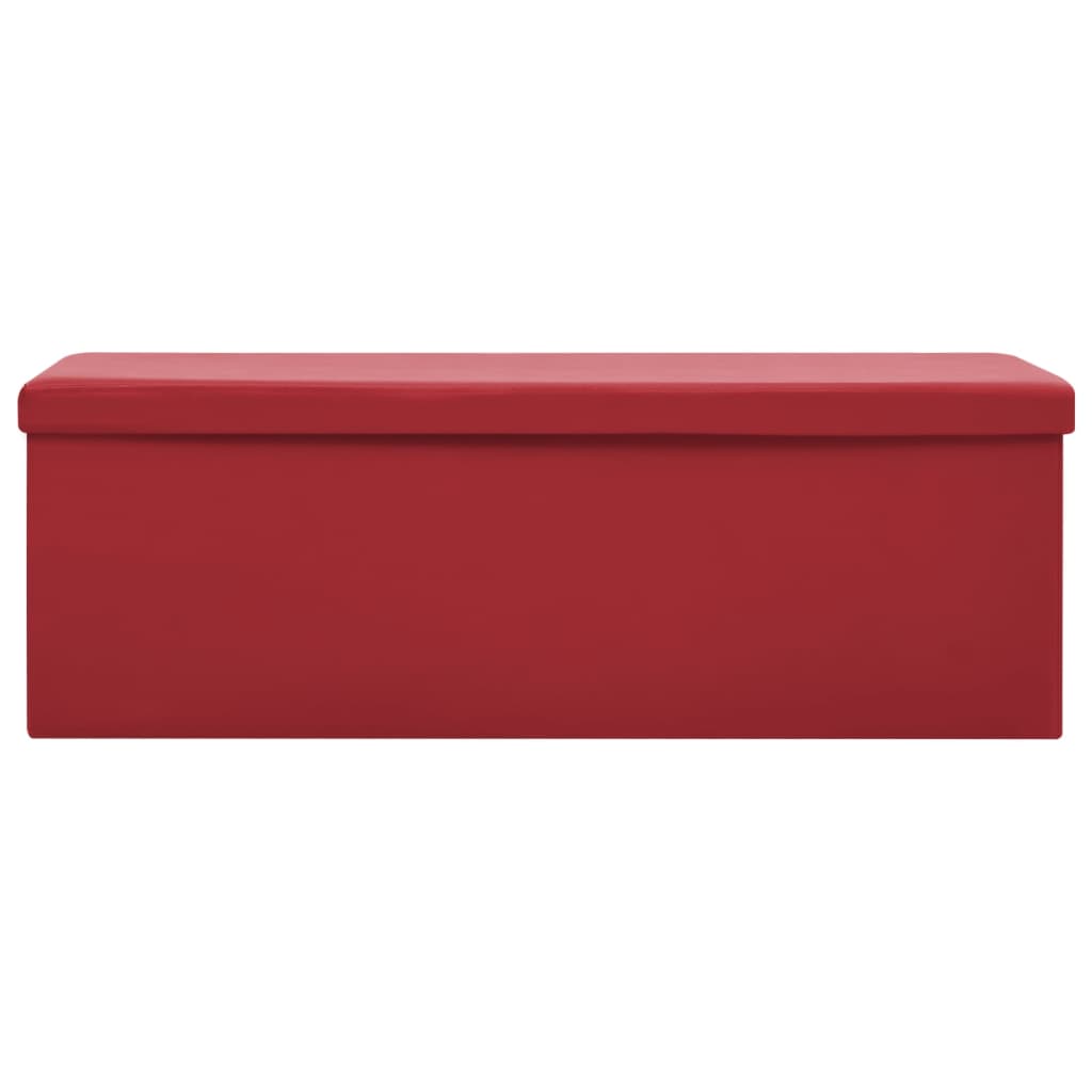 Panca Portaoggetti Pieghevole Rosso Vino in PVC