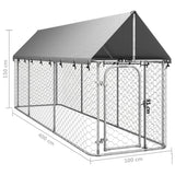 Gabbia per Cani da Esterno con Tetto 400x100x150 cm