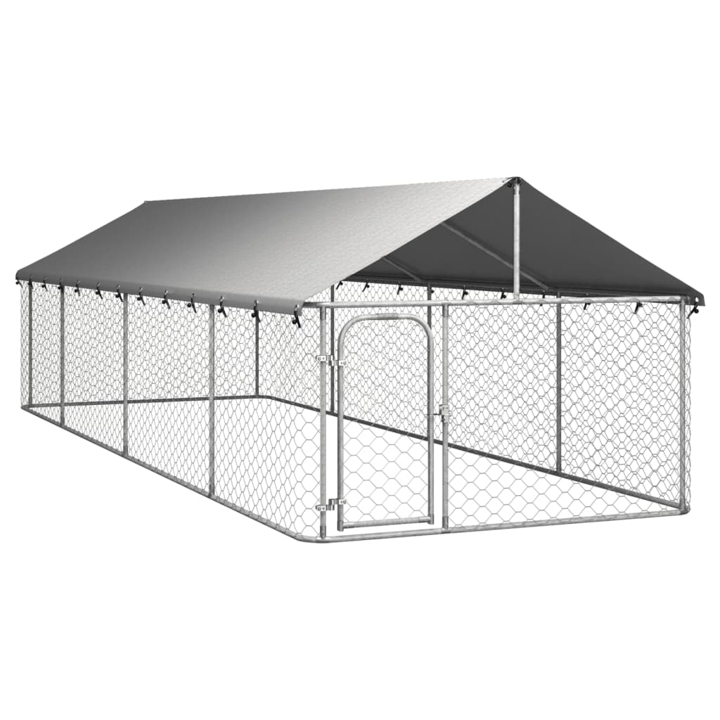 Gabbia per Cani da Esterno con Tetto 600x200x150 cm