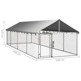 Gabbia per Cani da Esterno con Tetto 600x200x150 cm