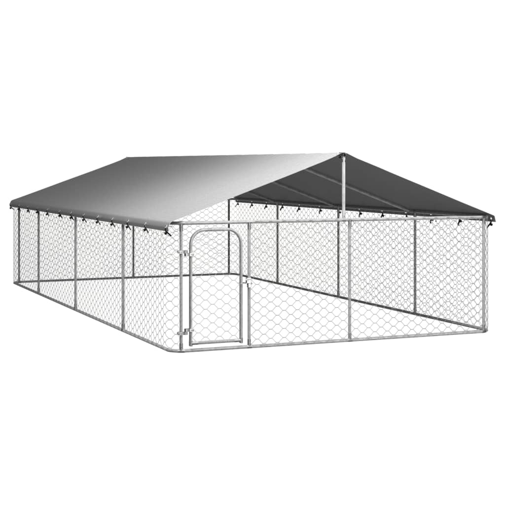 Gabbia per Cani da Esterno con Tetto 600x300x150 cm