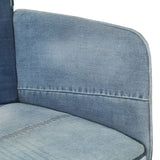 Poltrona Wingback Patchwork Denim in Tela