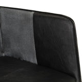 Poltrona Wingback Marrone e Grigia in Vera Pelle