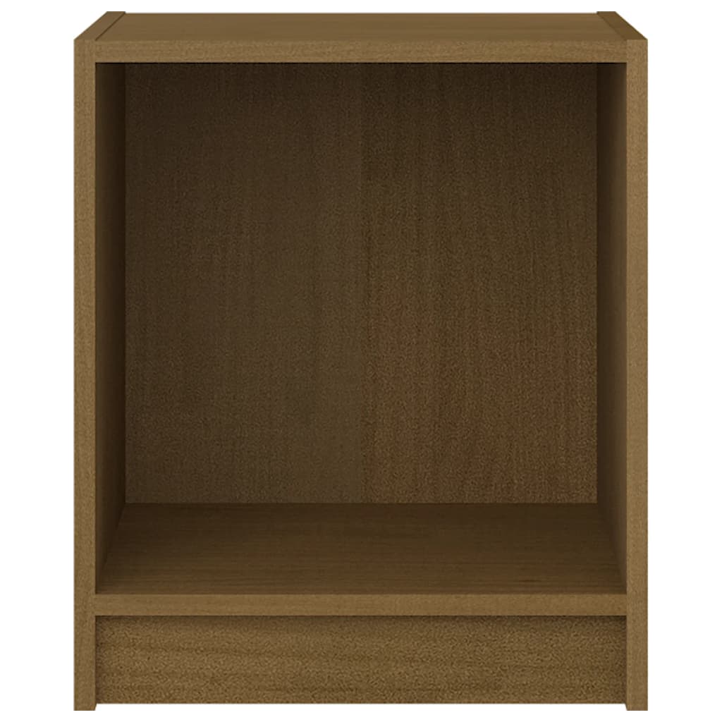 Comodino Marrone Miele 35,5x33,5x41,5 cm in Legno di Pino