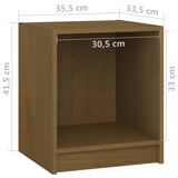 Comodini Marrone Miele 2 pz 35,5x33,5x41,5 cm in Legno di Pino