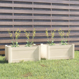 Fioriere da Giardino 2 pz Bianche 60x31x31 cm Massello di Pino