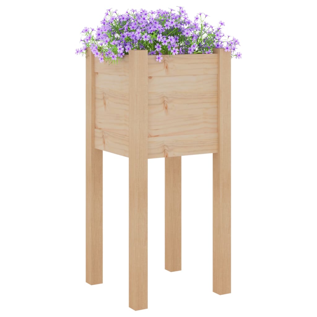 Fioriere da Giardino 2 pz 31x31x70 cm in Legno Massello di Pino