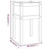 Fioriere da Giardino 2 pz 40x40x70 cm in Legno Massello di Pino