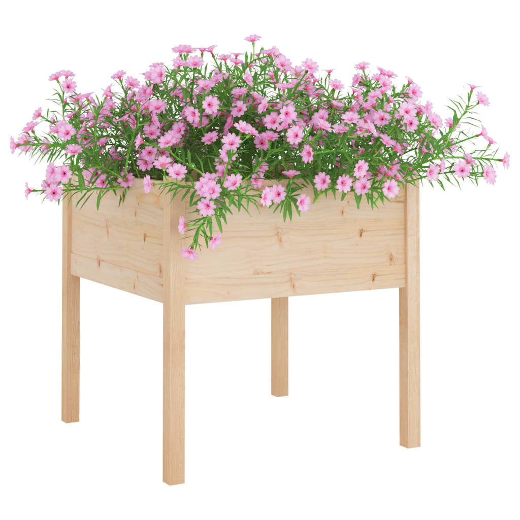 Fioriere da Giardino 2 pz 70x70x70 cm Legno Massello di Pino