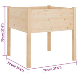 Fioriere da Giardino 2 pz 70x70x70 cm Legno Massello di Pino