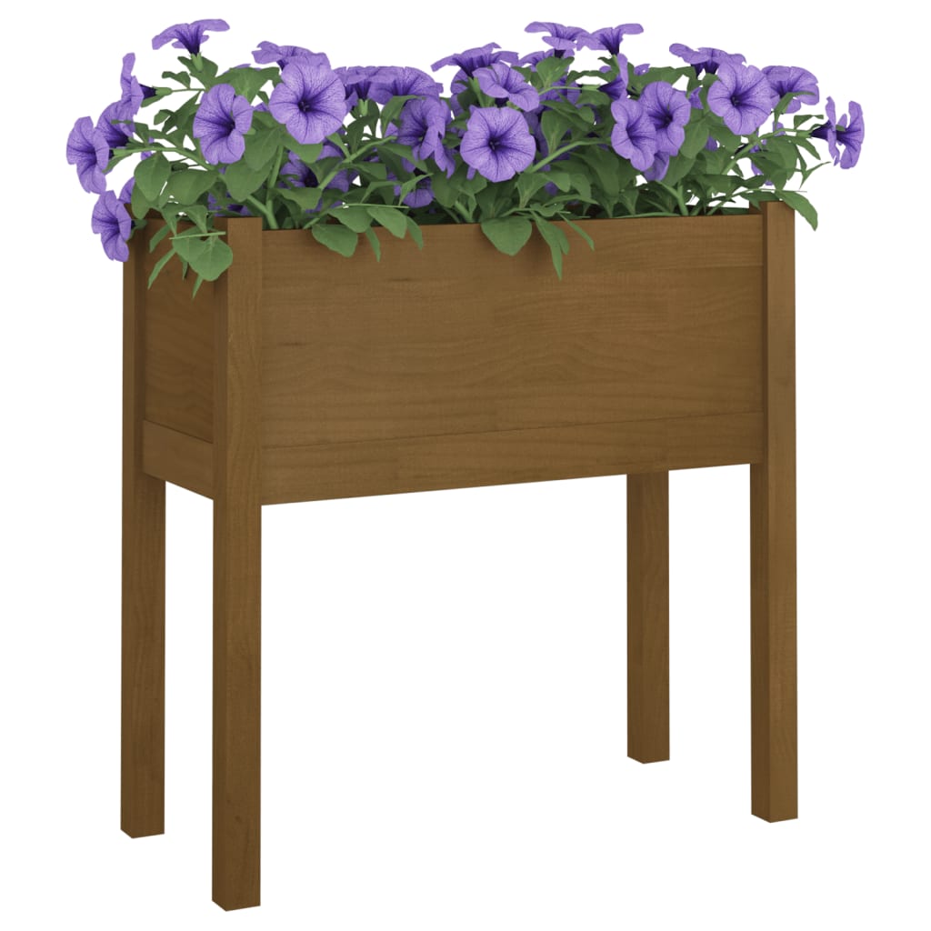 Fioriere da Giardino 2 pz Miele 70x31x70 cm in Legno di Pino