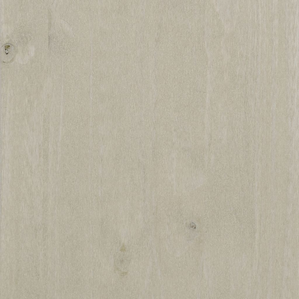 Armadio HAMAR Bianco 89x50x180 cm in Legno Massello di Pino