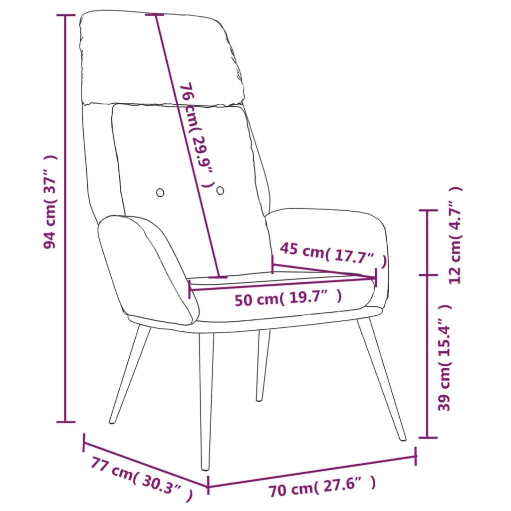 Poltrona Rilassante Grigio Scuro in Similpelle Scamosciata