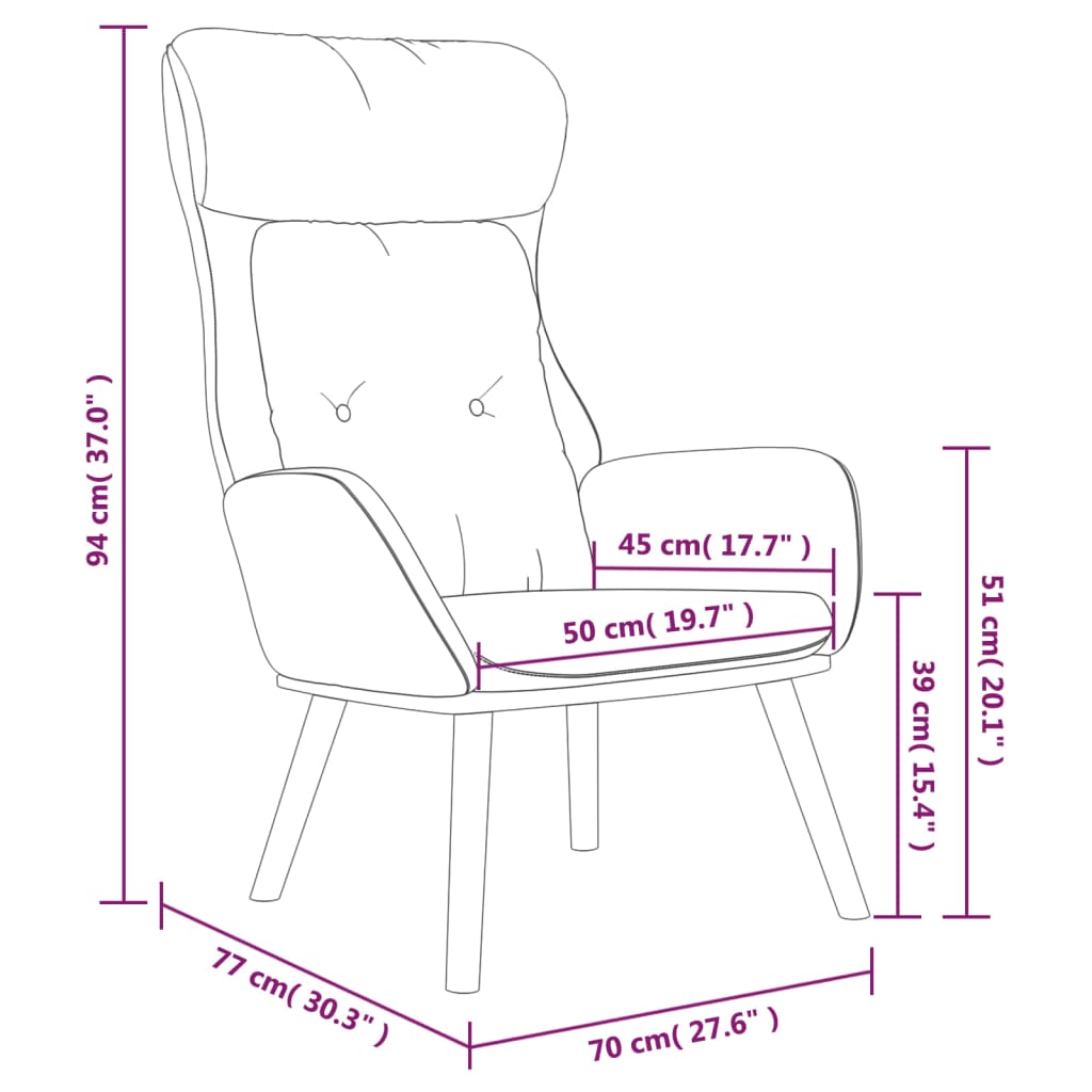 Poltrona Rilassante Grigio Chiaro in Tessuto e PVC