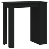 Tavolino da Bar con Ripiani Nero 102x50x103,5 cm in Truciolato