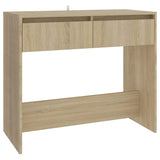 Tavolo Consolle Rovere Sonoma 89x41x76,5 cm in Acciaio