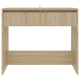 Tavolo Consolle Rovere Sonoma 89x41x76,5 cm in Acciaio