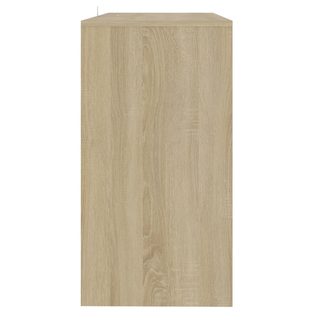 Tavolo Consolle Rovere Sonoma 89x41x76,5 cm in Acciaio