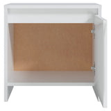 Comodino Bianco Lucido 45x34x44,5 cm in Truciolato