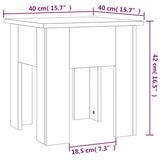 Tavolino da Salotto Bianco 40x40x42 cm in Truciolato