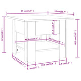 Tavolino da Salotto Bianco 55x55x42 cm in Truciolato