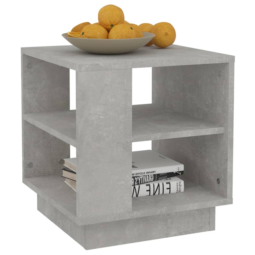 Tavolino Salotto Grigio Cemento 40x40x43 cm Legno Multistrato