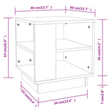 Tavolino Salotto Grigio Cemento 40x40x43 cm Legno Multistrato