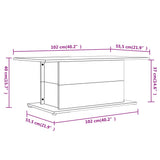 Tavolino da Salotto Rovere Sonoma 102x55,5x40 cm in Truciolato