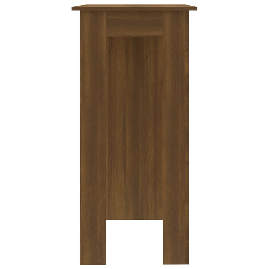 Tavolino da Bar con Ripiani Rovere Marrone 102x50x103,5 cm