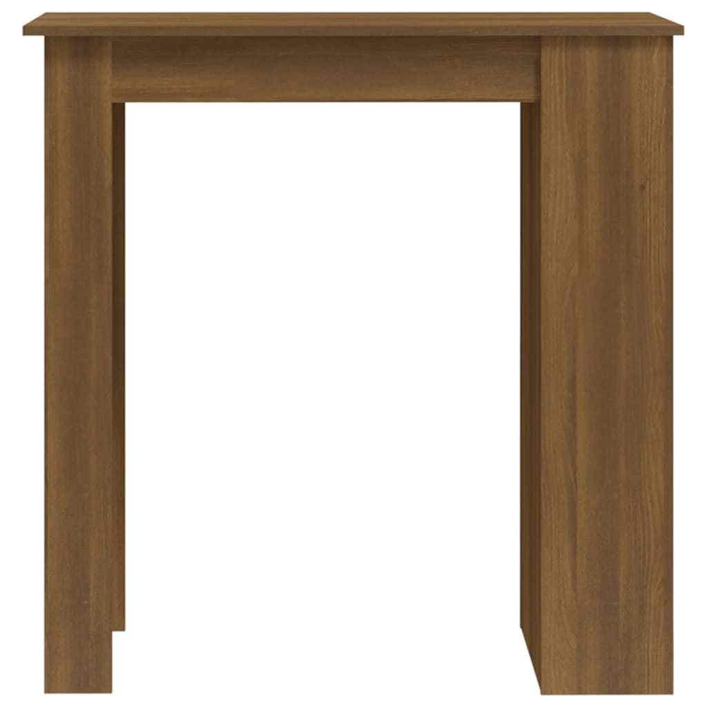 Tavolino da Bar con Ripiani Marrone Rovere 102x50x103,5 cm