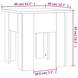 Tavolino da Salotto Rovere Marrone 40x40x42 cm in Truciolato