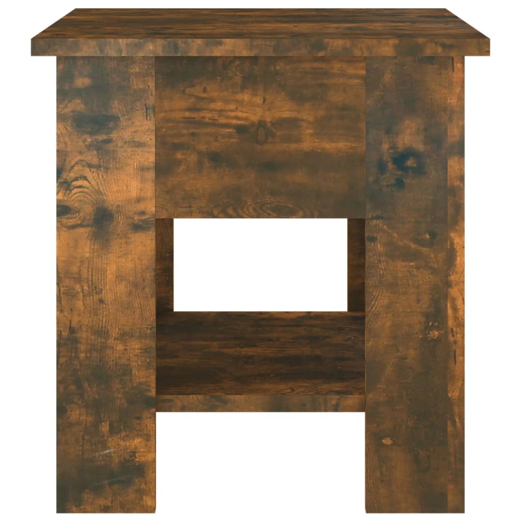 Tavolino da Salotto Rovere Fumo 40x40x42 cm Legno Multistrato