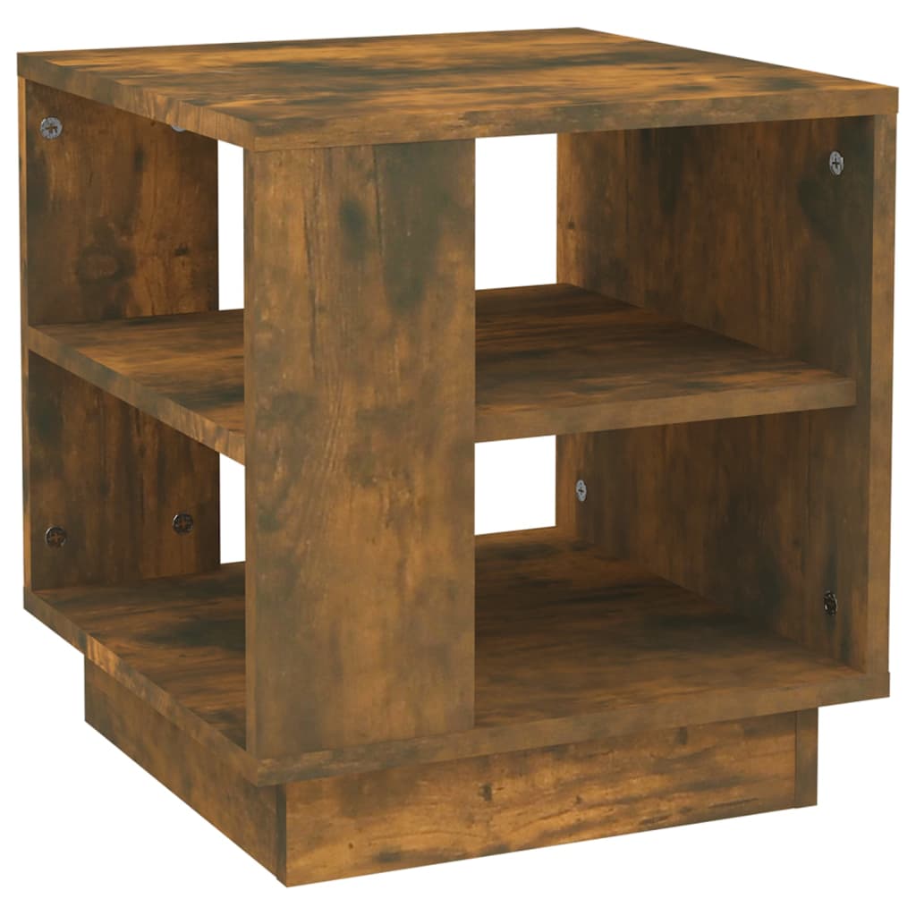 Tavolino da Salotto Rovere Fumo 40x40x43 cm Legno Multistrato