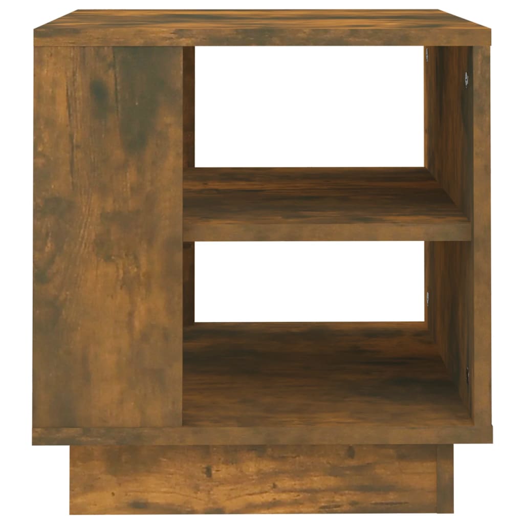 Tavolino da Salotto Rovere Fumo 40x40x43 cm Legno Multistrato