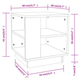 Tavolino da Salotto Rovere Fumo 40x40x43 cm Legno Multistrato