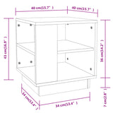 Tavolino da Salotto Grigio Sonoma 40x40x43 cm Legno Multistrato