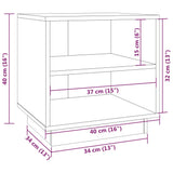 Comodino 40x34x40 cm in Legno Massello di Pino