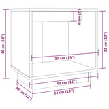 Comodino 40x30x40 cm in Legno Massello di Pino