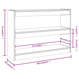 Libreria/Divisorio Bianco 100x30x72 cm